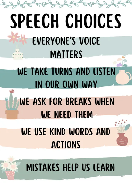 Growth-mindset poster with five stacked affirmations.