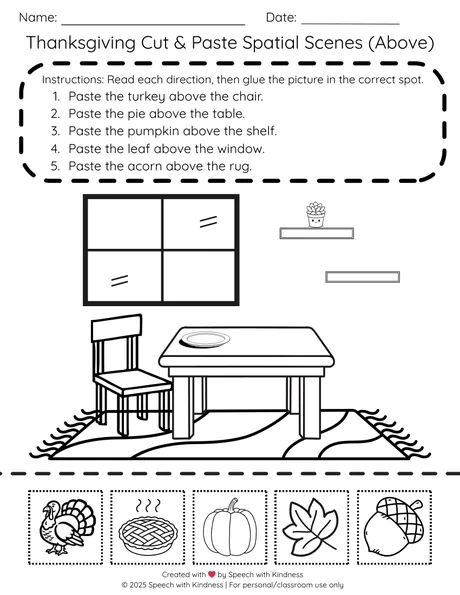 Black-and-white cut-and-paste scene, place five pictures above furniture.