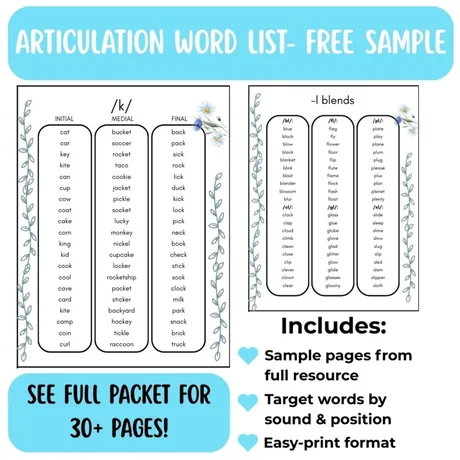 Sample pages; the full packet runs over 30.