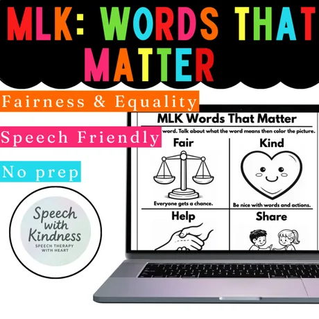 Word-and-picture grid for fair, kind, help and share.